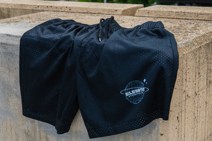 Elevate Streetwear Black Mesh Shorts